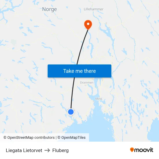Liegata Lietorvet to Fluberg map
