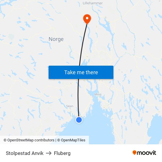 Stolpestad Anvik to Fluberg map