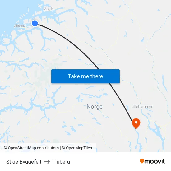 Stige Byggefelt to Fluberg map