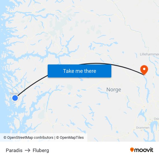 Paradis to Fluberg map