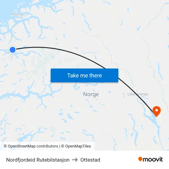 Nordfjordeid Rutebilstasjon to Ottestad map