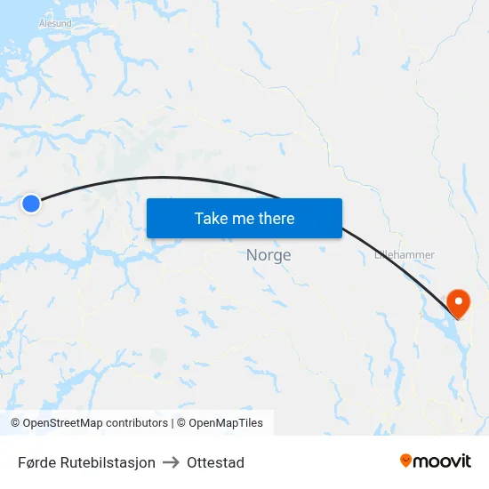Førde Rutebilstasjon to Ottestad map