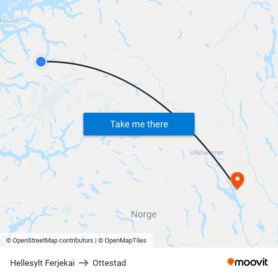 Hellesylt Ferjekai to Ottestad map