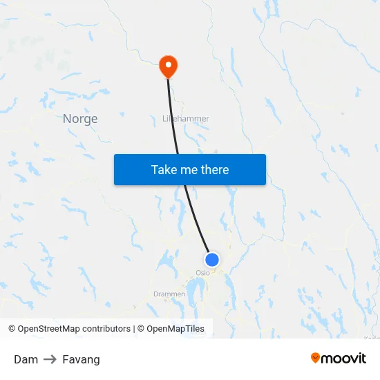 Dam to Favang map