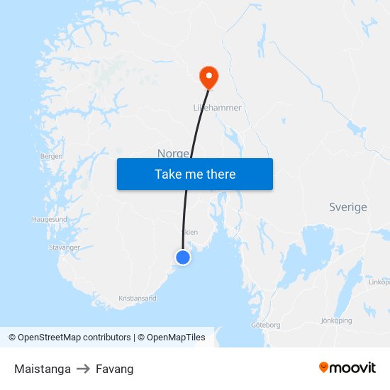 Maistanga to Favang map