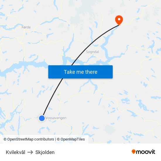 Kvilekvål to Skjolden map