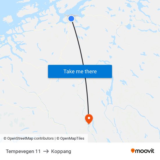 Tempevegen 11 to Koppang map