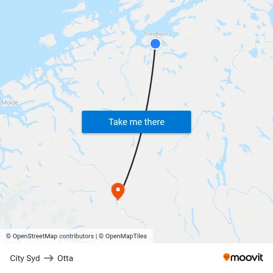 City Syd to Otta map