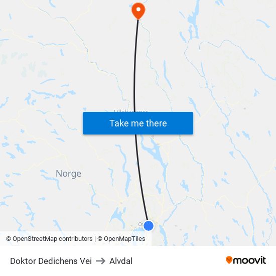 Doktor Dedichens Vei to Alvdal map