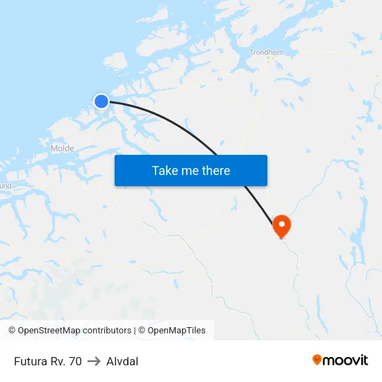 Futura Rv. 70 to Alvdal map