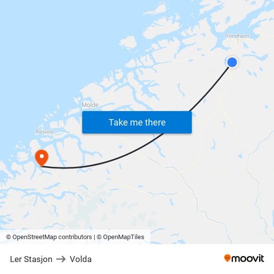Ler Stasjon to Volda map