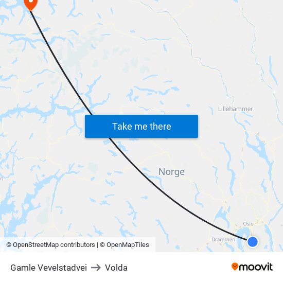 Gamle Vevelstadvei to Volda map