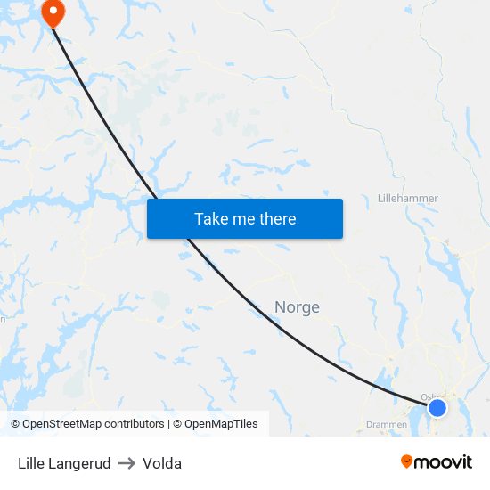 Lille Langerud to Volda map