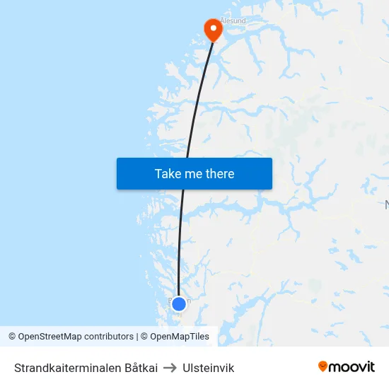 Strandkaiterminalen Båtkai to Ulsteinvik map