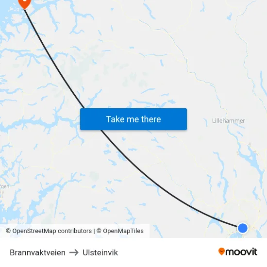 Brannvaktveien to Ulsteinvik map