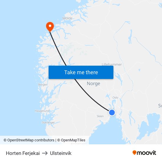 Horten Ferjekai to Ulsteinvik map