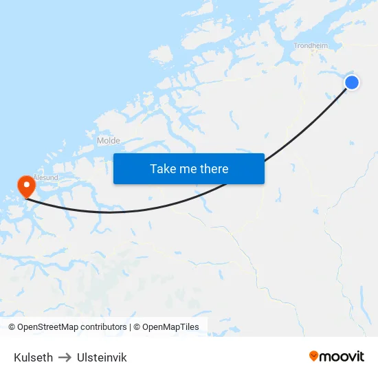 Kulseth to Ulsteinvik map