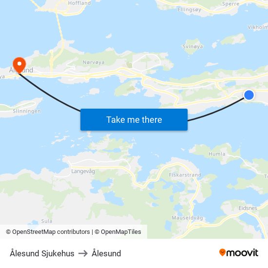 Ålesund Sjukehus to Ålesund map