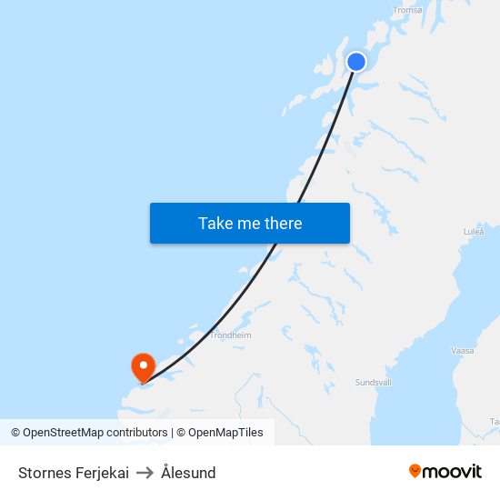 Stornes Ferjekai to Ålesund map