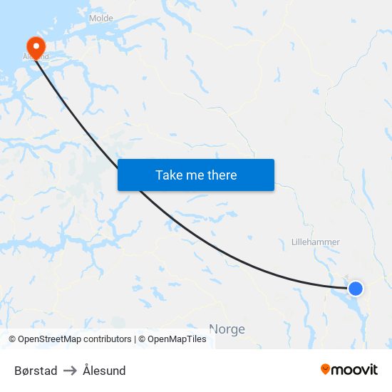 Børstad to Ålesund map