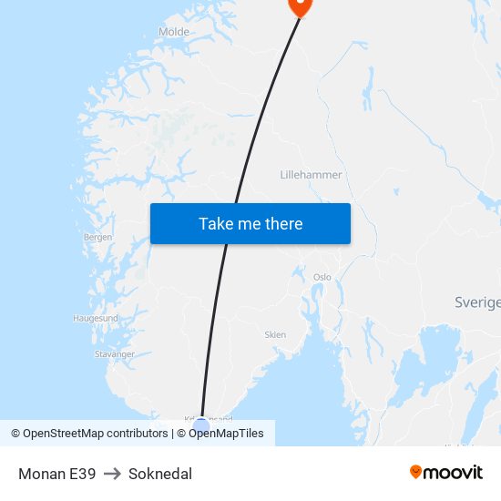 Monan E39 to Soknedal map