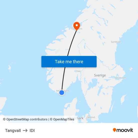 Tangvall to IDI map