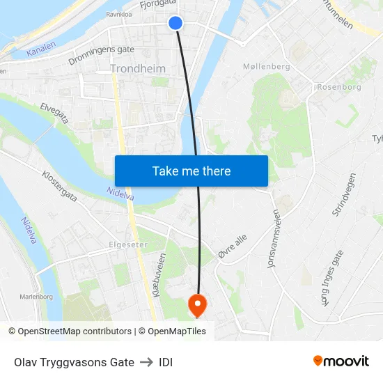 Olav Tryggvasons Gate to IDI map