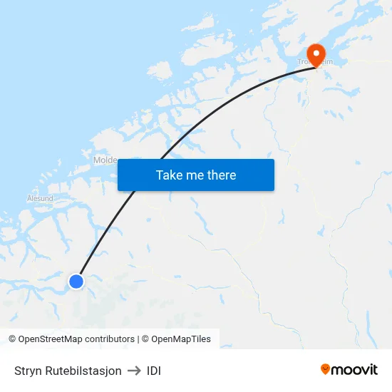Stryn Rutebilstasjon to IDI map