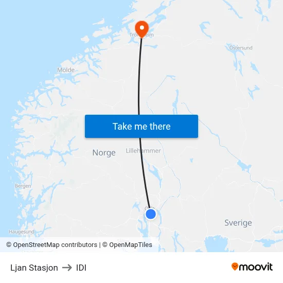 Ljan Stasjon to IDI map