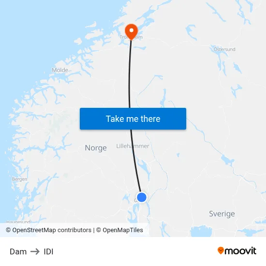 Dam to IDI map
