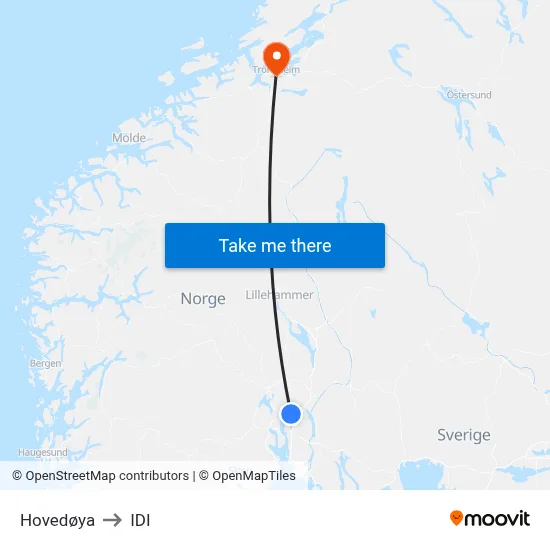 Hovedøya to IDI map