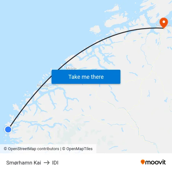 Smørhamn Kai to IDI map