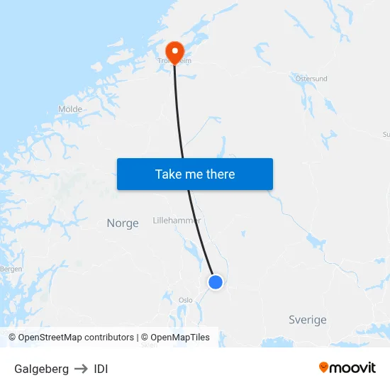 Galgeberg to IDI map