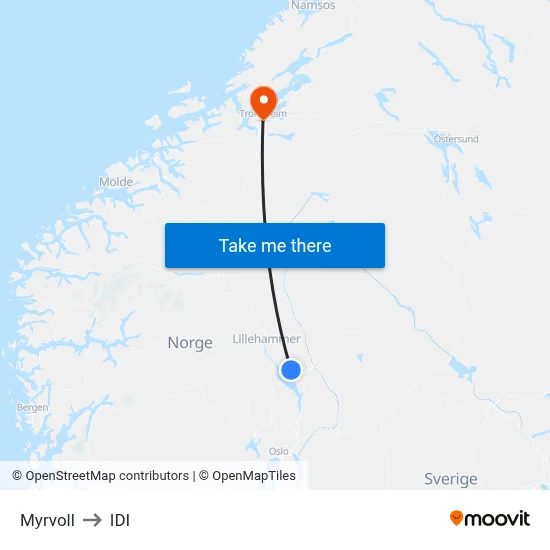 Myrvoll to IDI map