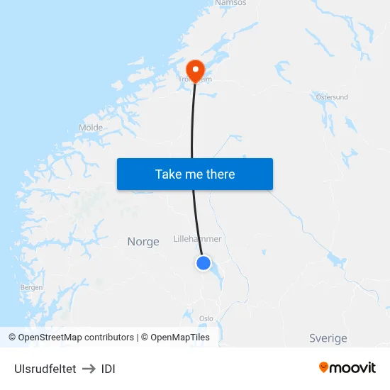 Ulsrudfeltet to IDI map