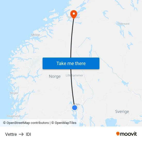 Vettre to IDI map