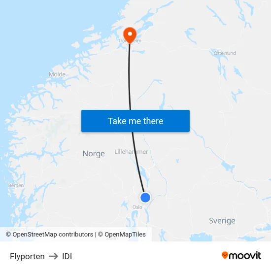 Flyporten to IDI map