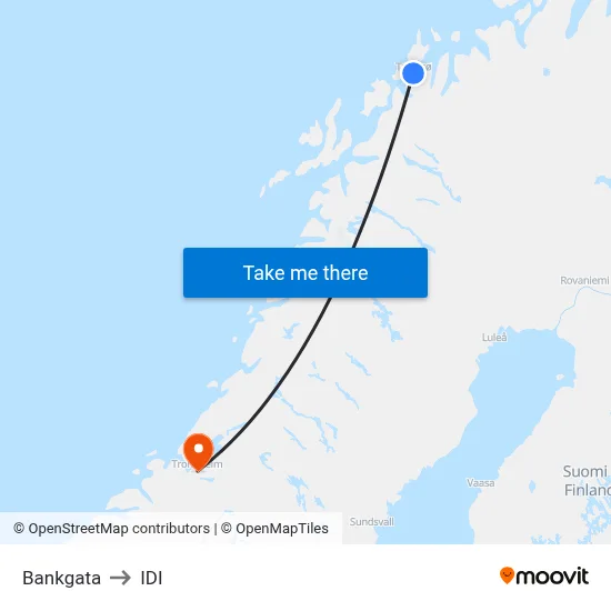 Bankgata to IDI map
