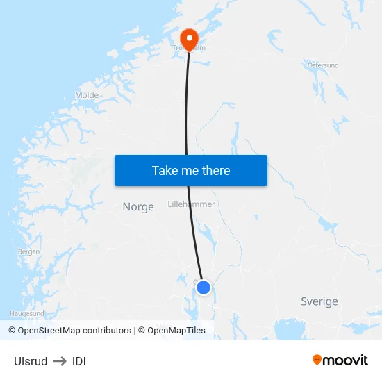 Ulsrud to IDI map