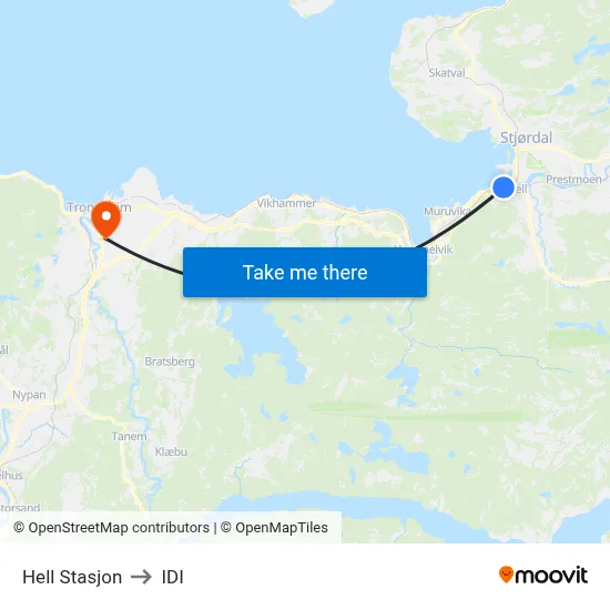 Hell Stasjon to IDI map