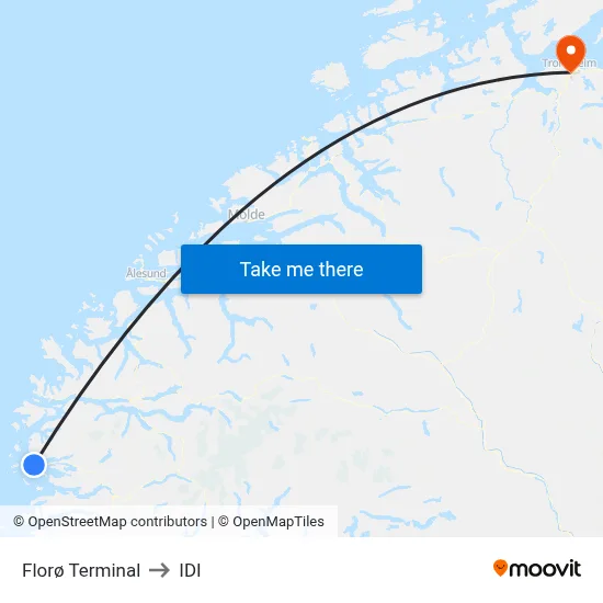 Florø Terminal to IDI map