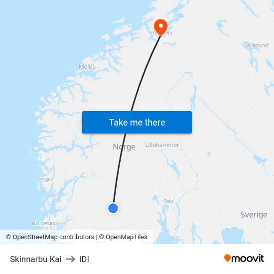 Skinnarbu Kai to IDI map