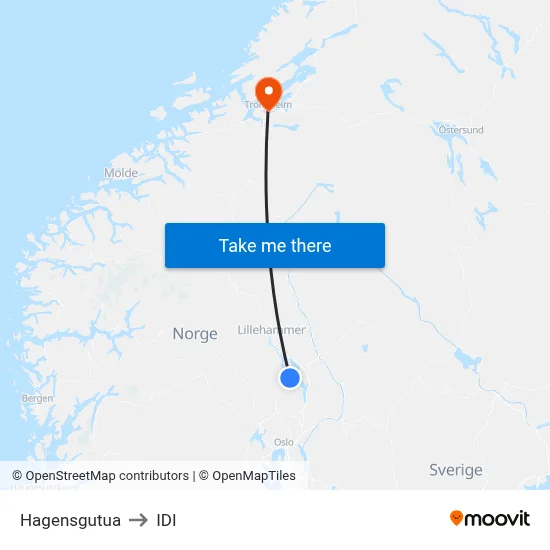 Hagensgutua to IDI map