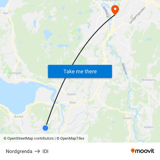 Nordgrenda to IDI map