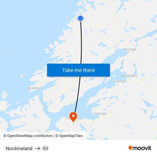 Nordmeland to IDI map