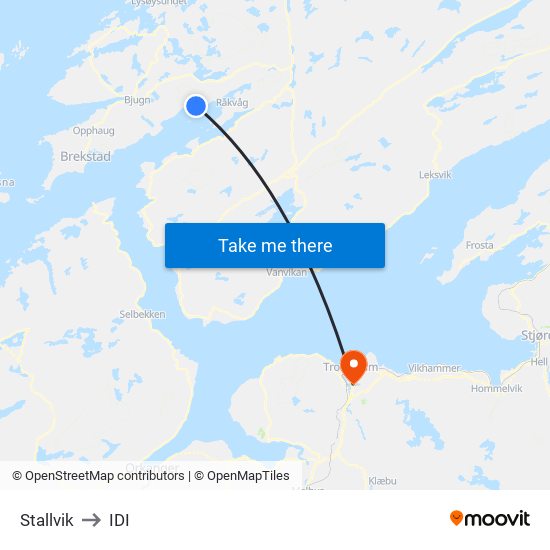 Stallvik to IDI map