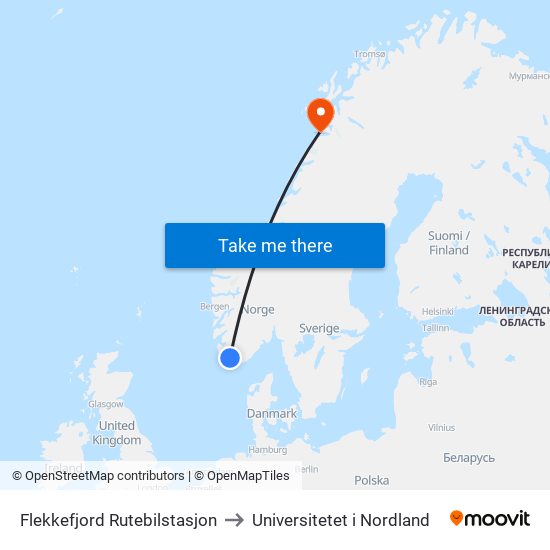 Flekkefjord Rutebilstasjon to Universitetet i Nordland map