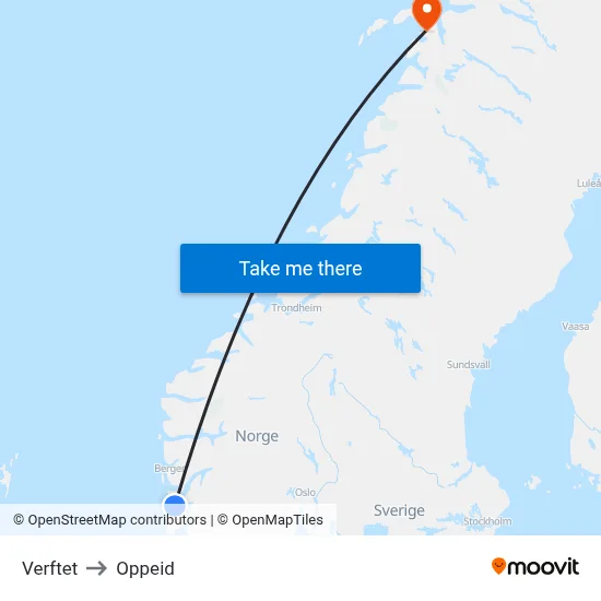 Verftet to Oppeid map