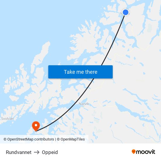 Rundvannet to Oppeid map