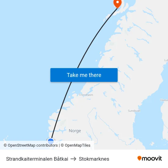 Strandkaiterminalen Båtkai to Stokmarknes map
